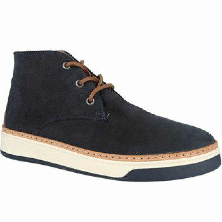 Men'S Shoes * | Oxford Chukka Casual Shoes Navy Size: 9