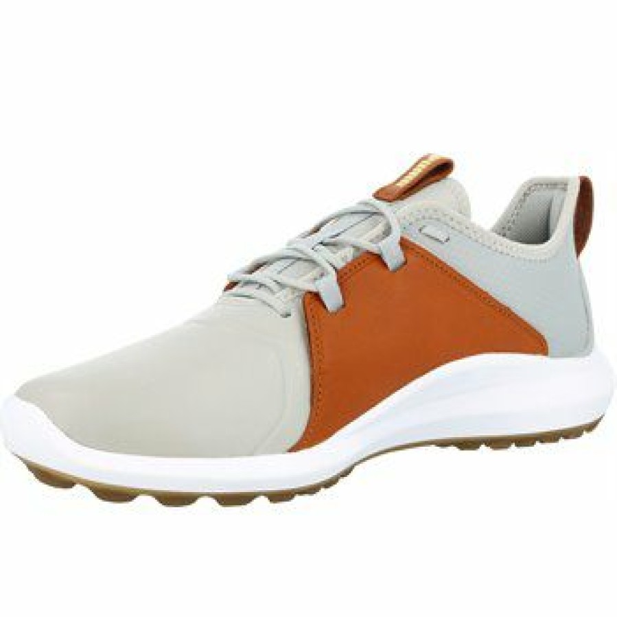 Men'S Shoes * | Puma Ignite Fasten8 Crafted Spikeless Golf Shoes High Rise / Gold / Leather Brown Size: 13