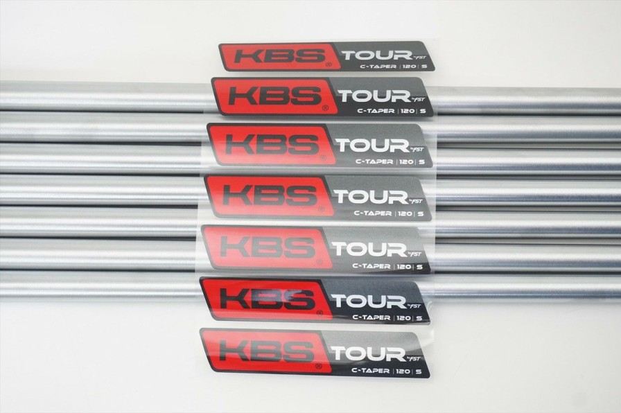 Shaft Sets * | New Kbs Tour C-Taper Satin 120 Stiff 4-Pw Iron Shaft Set 37.5 -40 .355 Taper