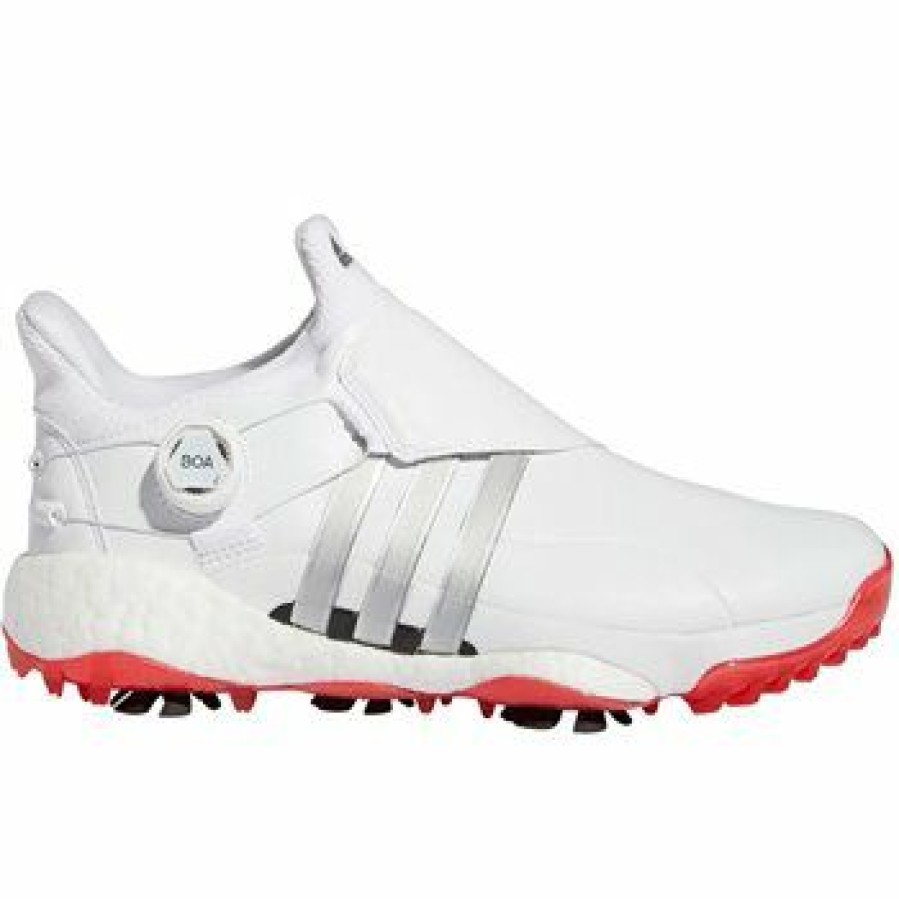 Men'S Shoes * | Adidas Tour360 22 Boa Golf Shoes White / Vivid Red