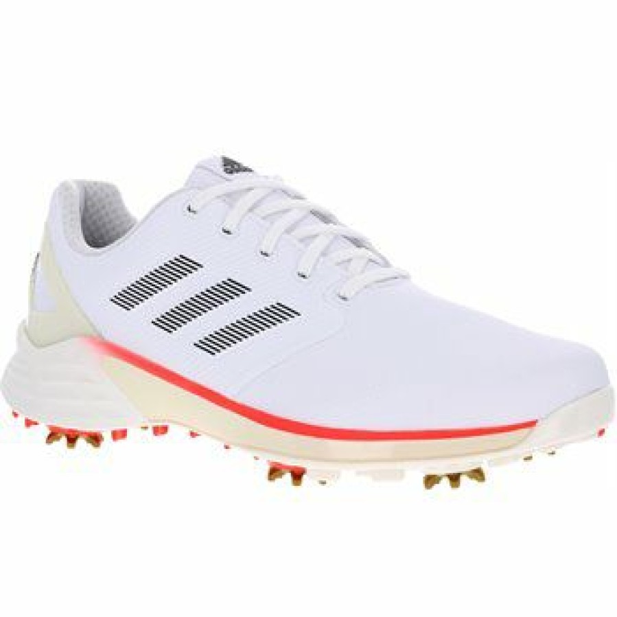 Men'S Shoes * | Adidas Zg21 Special Edition Golf Shoes White / Core Black / Solar Red Size: 15