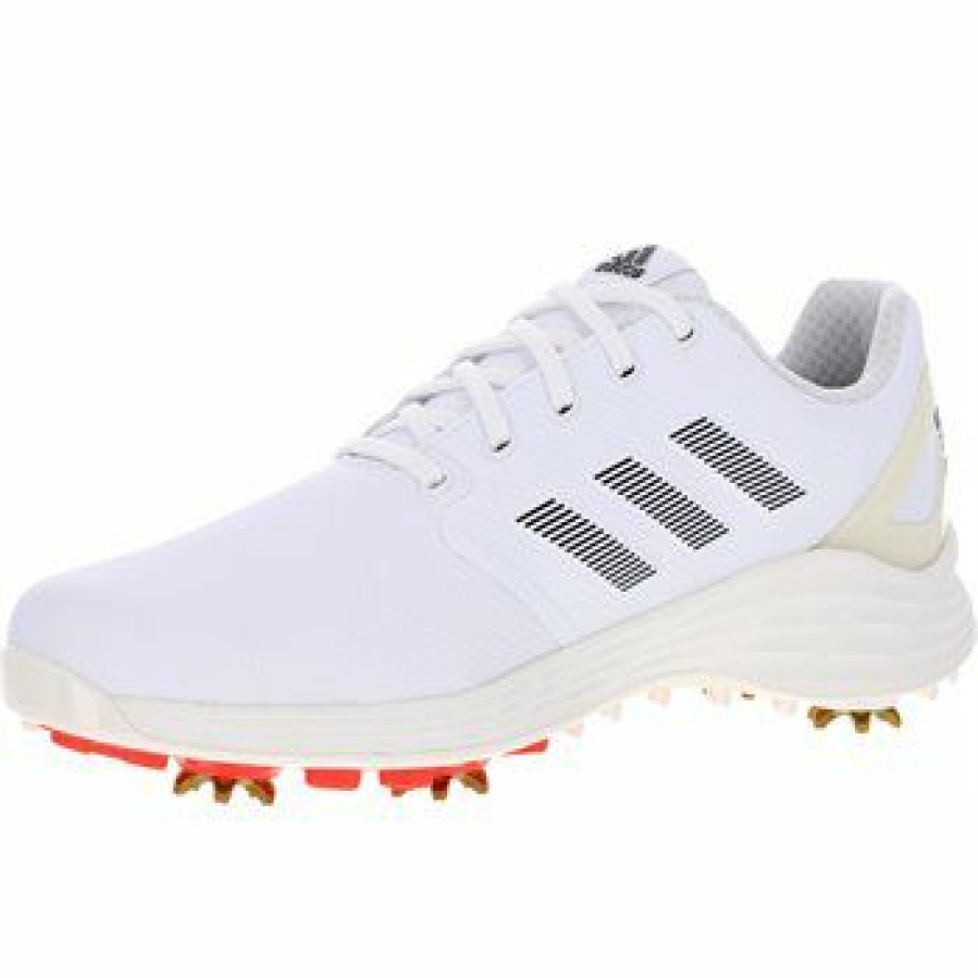 Men'S Shoes * | Adidas Zg21 Special Edition Golf Shoes White / Core Black / Solar Red Size: 15