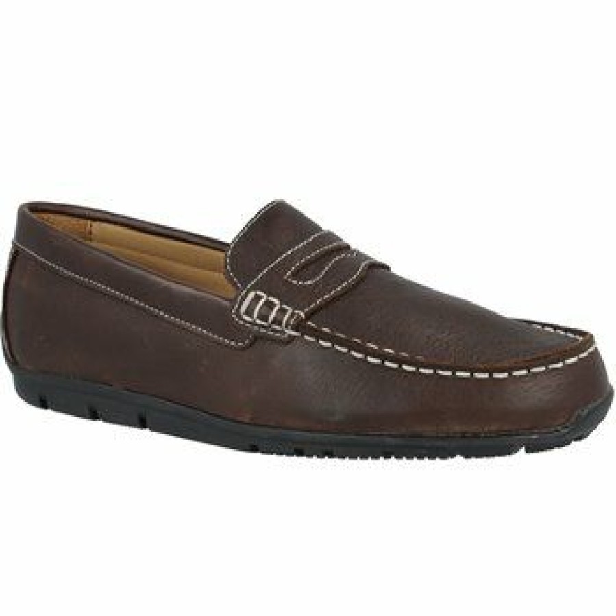 Men'S Shoes * | Used Footjoy Club Penny Loafer Casual Shoes Dark Brown Size: 8