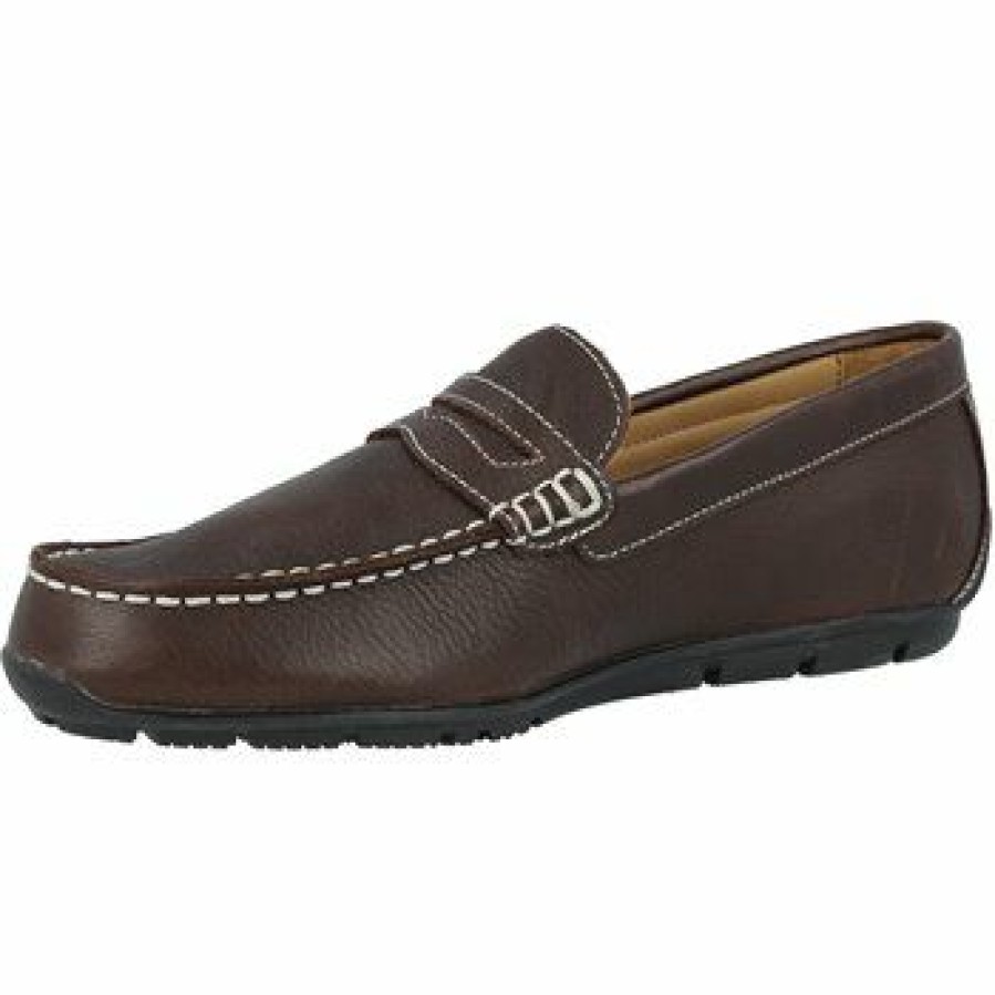 Men'S Shoes * | Used Footjoy Club Penny Loafer Casual Shoes Dark Brown Size: 8