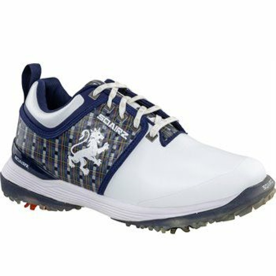 Men'S Shoes * | Used Sqairz Arrow Lion Golf Shoes White / Tartan