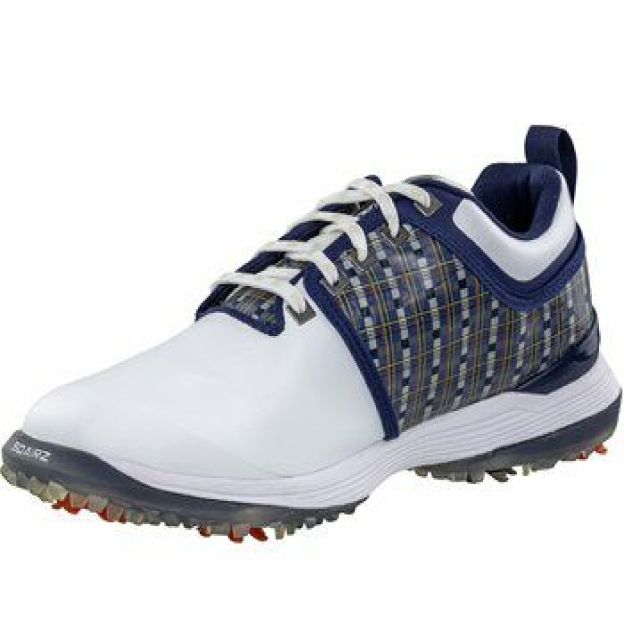 Men'S Shoes * | Used Sqairz Arrow Lion Golf Shoes White / Tartan