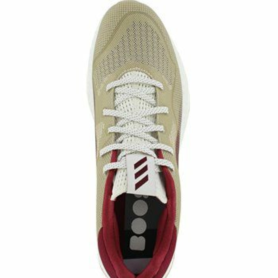 Men'S Shoes * | Adidas Crossknit Dpr Spikeless Golf Shoes Chalk White / Collegiate Burgundy / Savannah Size: 9