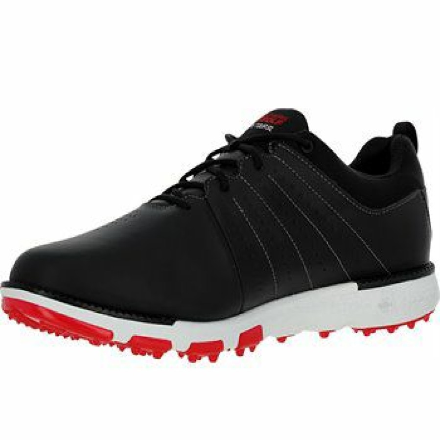 Men'S Shoes * | Used Skechers Go Golf Elite 4 Sl Spikeless Golf Shoes Black / Red Size: 11.5