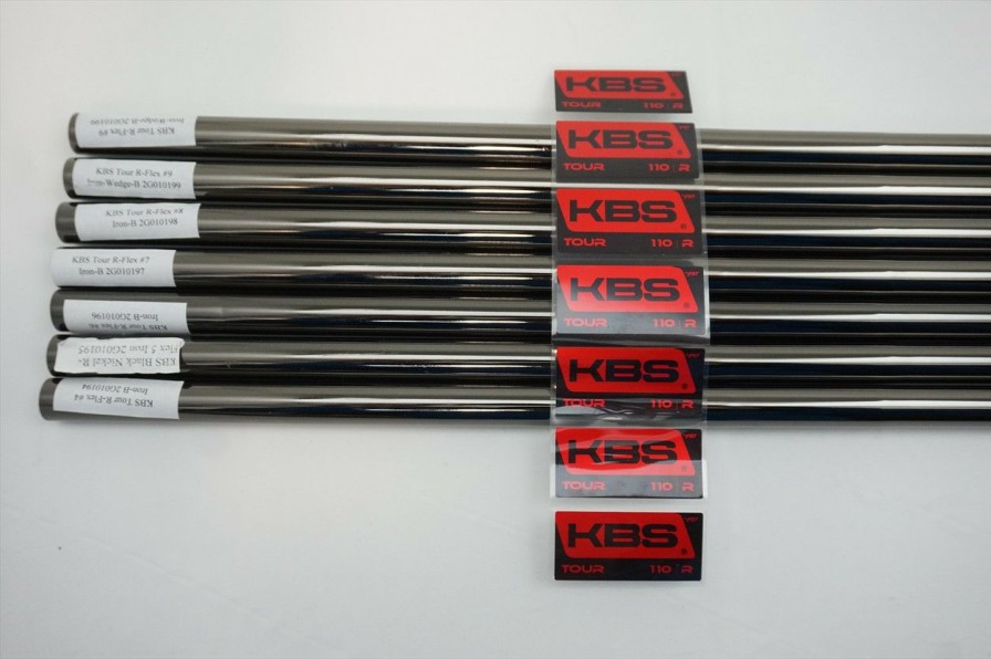 Shaft Sets * | New Kbs Tour Black Nickel 110G Regular Iron Shaft Set 4-Pw 37.5-40 .355T 791332