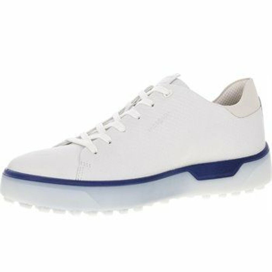 Men'S Shoes * | Ecco Tray Golf Shoes White / Blue Size: 12 (Eur 46)